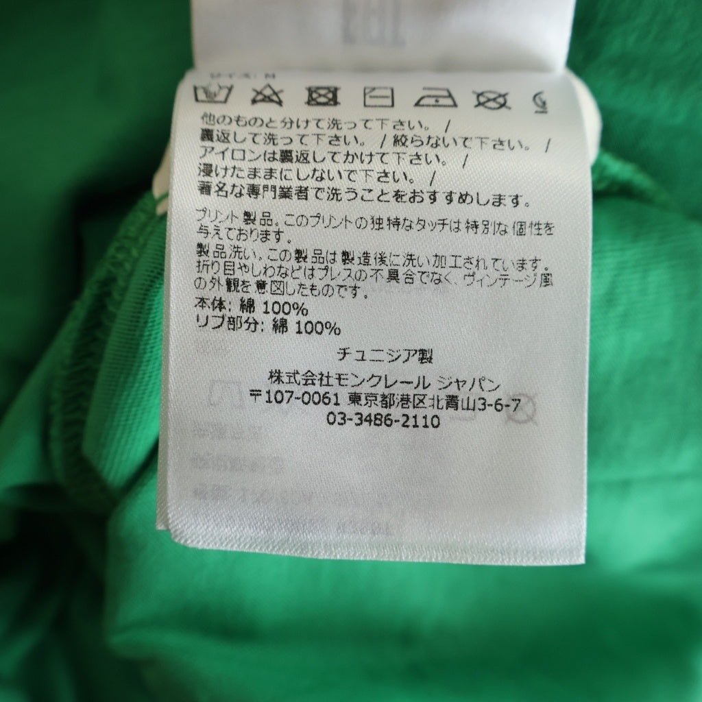 MONCLER(モンクレール) 23SS ブランド刺繍半袖Tシャツ 半袖カットソー I10918C00029 8390T グリーン