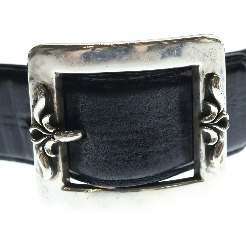 CHROME HEARTS(クロムハーツ) 1.5 OTJ BELT フィリグリーOTJ レザーベルト ブラック/シルバー