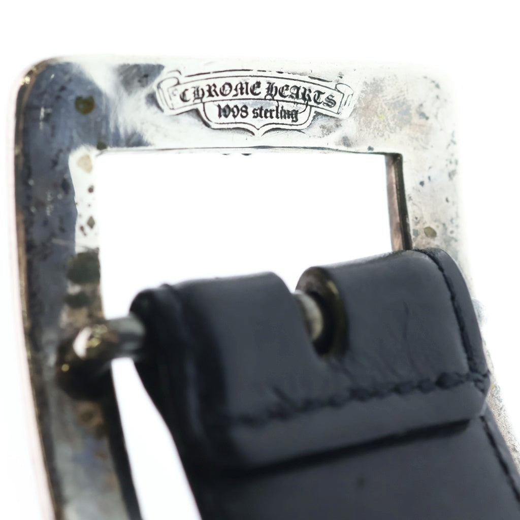 CHROME HEARTS(クロムハーツ) 1.5 OTJ BELT フィリグリーOTJ レザーベルト ブラック/シルバー