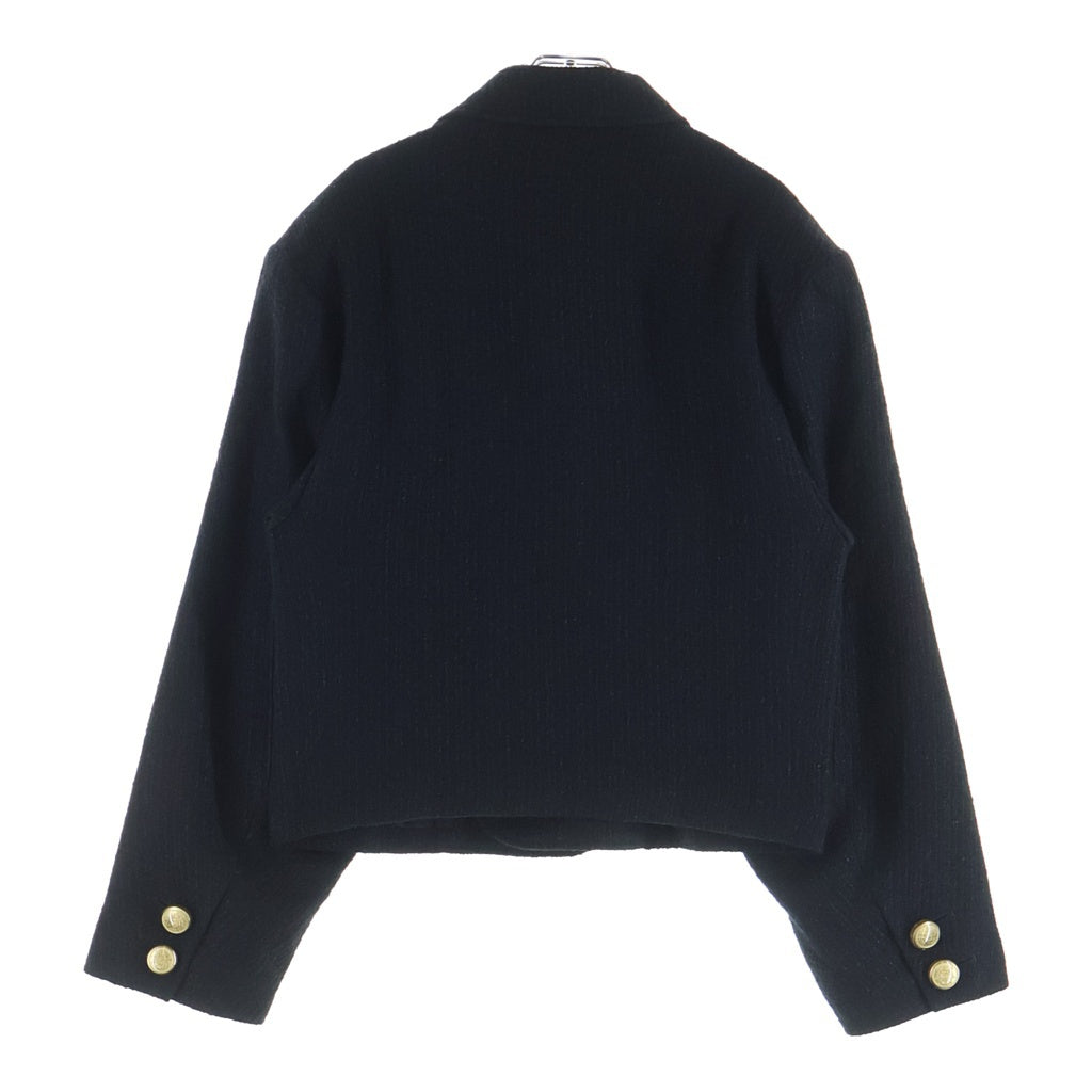 ANREALAGE(アンリアレイジ) DOUBLE BUTTON TWEED JACKET ダブルボタン ツイード ジャケット ブラック