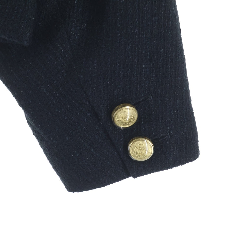 ANREALAGE(アンリアレイジ) DOUBLE BUTTON TWEED JACKET ダブルボタン ツイード ジャケット ブラック