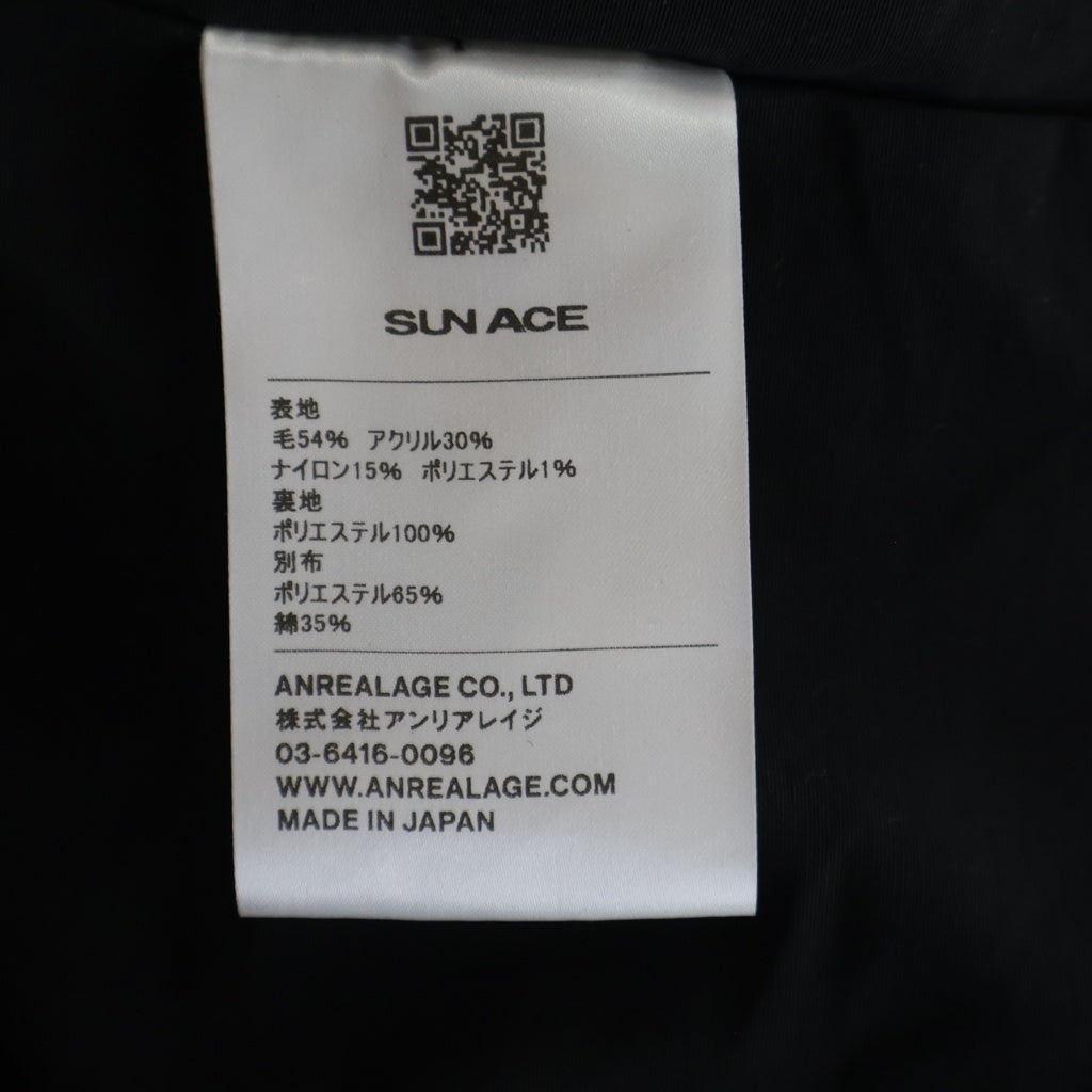 ANREALAGE(アンリアレイジ) DOUBLE BUTTON TWEED JACKET ダブルボタン ツイード ジャケット ブラック