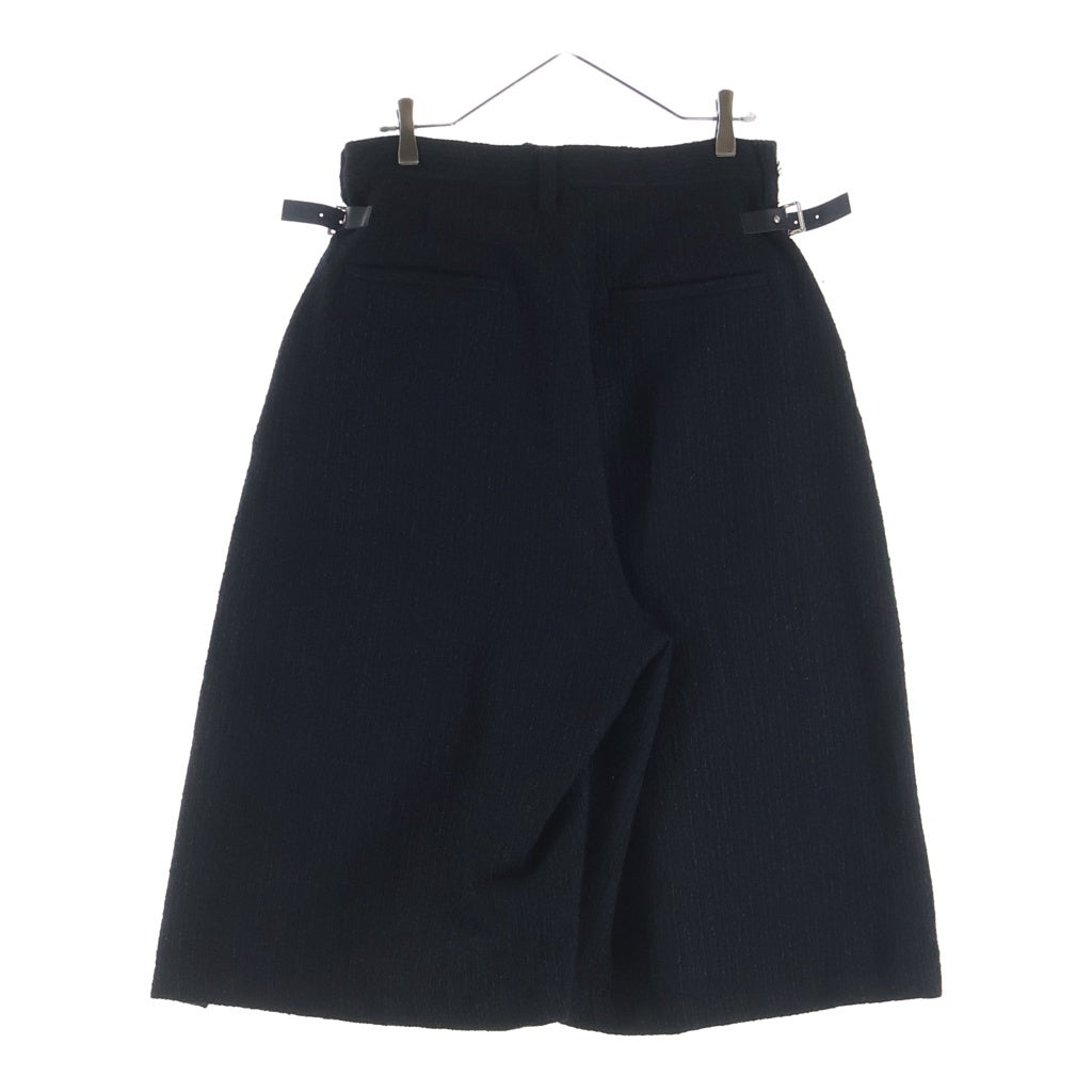 ANREALAGE(アンリアレイジ) BUTTON TWEED SHORTS ボタンツイードショーツ ハーフパンツ ブラック