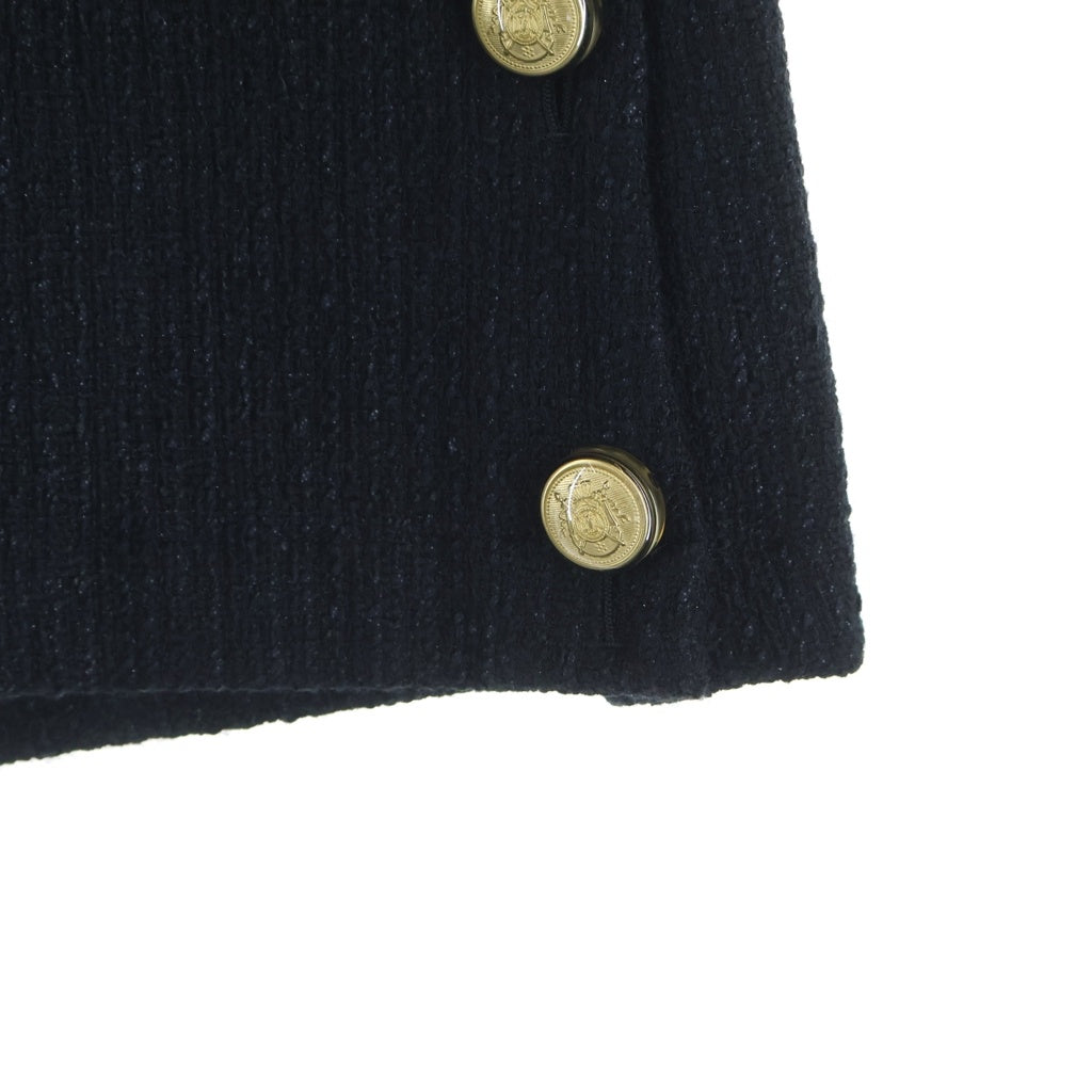 ANREALAGE(アンリアレイジ) BUTTON TWEED SHORTS ボタンツイードショーツ ハーフパンツ ブラック