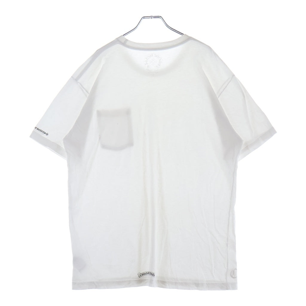 CHROME HEARTS(クロムハーツ) NECK LOGO ネックロゴ ポケット 半袖Tシャツカットソー ホワイト