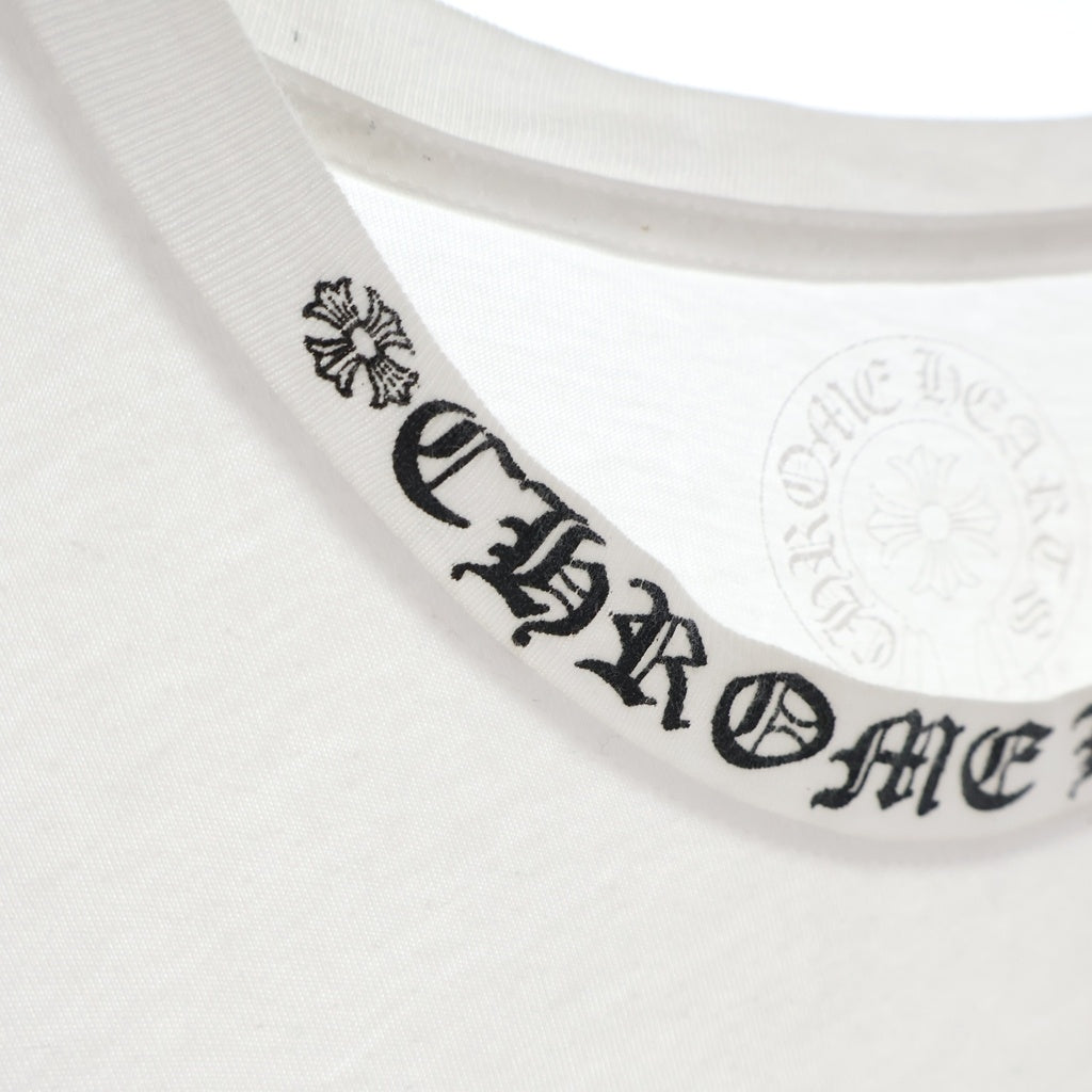 CHROME HEARTS(クロムハーツ) NECK LOGO ネックロゴ ポケット 半袖Tシャツカットソー ホワイト