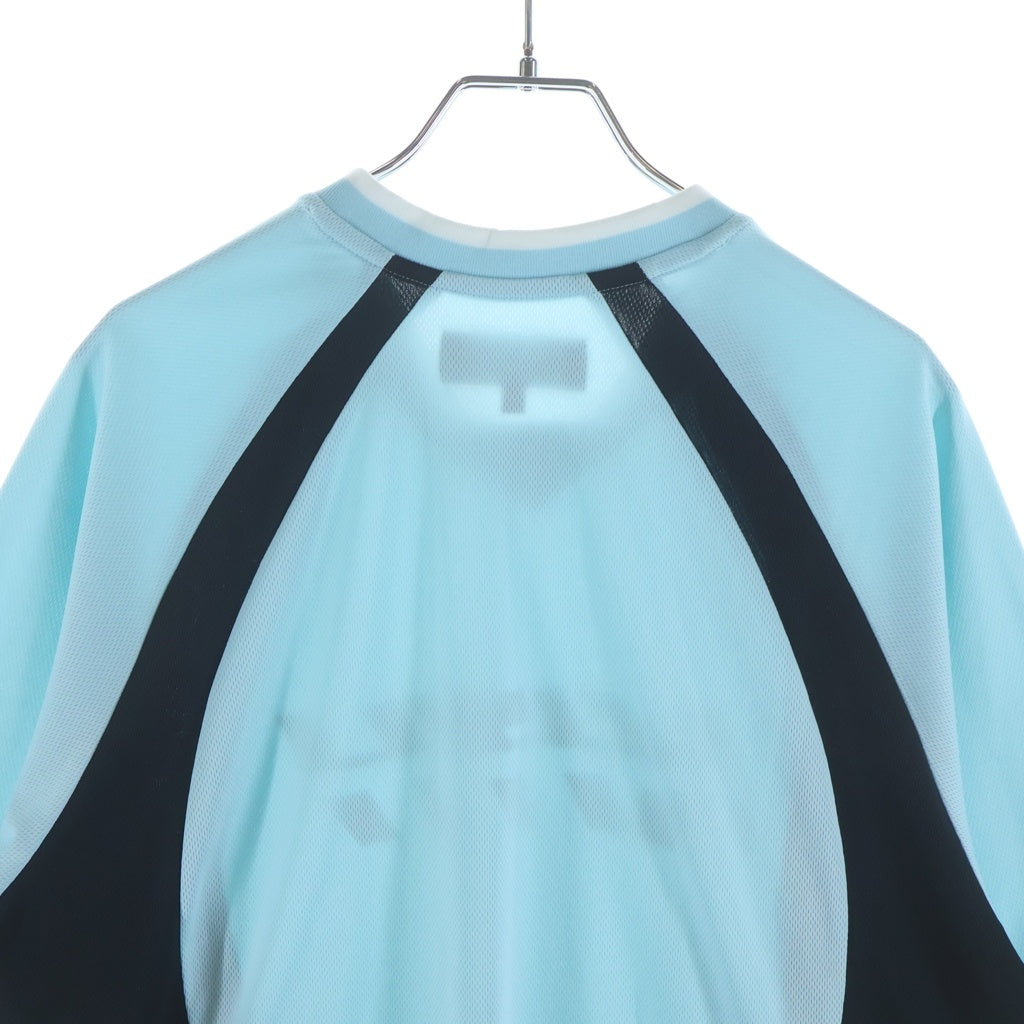 KITH(キス) Otto Mesh Chase Jersey フロントロゴ メッシュゲームシャツ 半袖Tシャツカットソー ブルー 26-073-060-0001-2-0