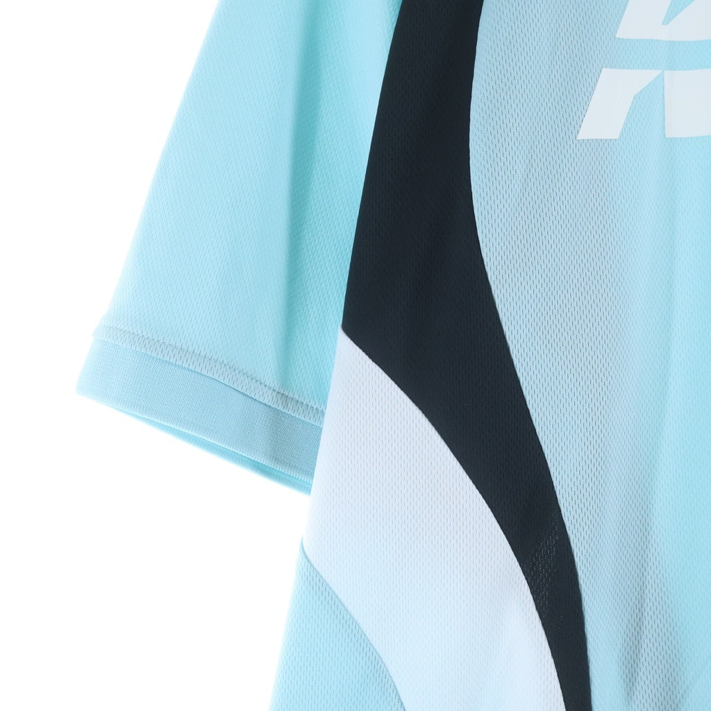KITH(キス) Otto Mesh Chase Jersey フロントロゴ メッシュゲームシャツ 半袖Tシャツカットソー ブルー 26-073-060-0001-2-0