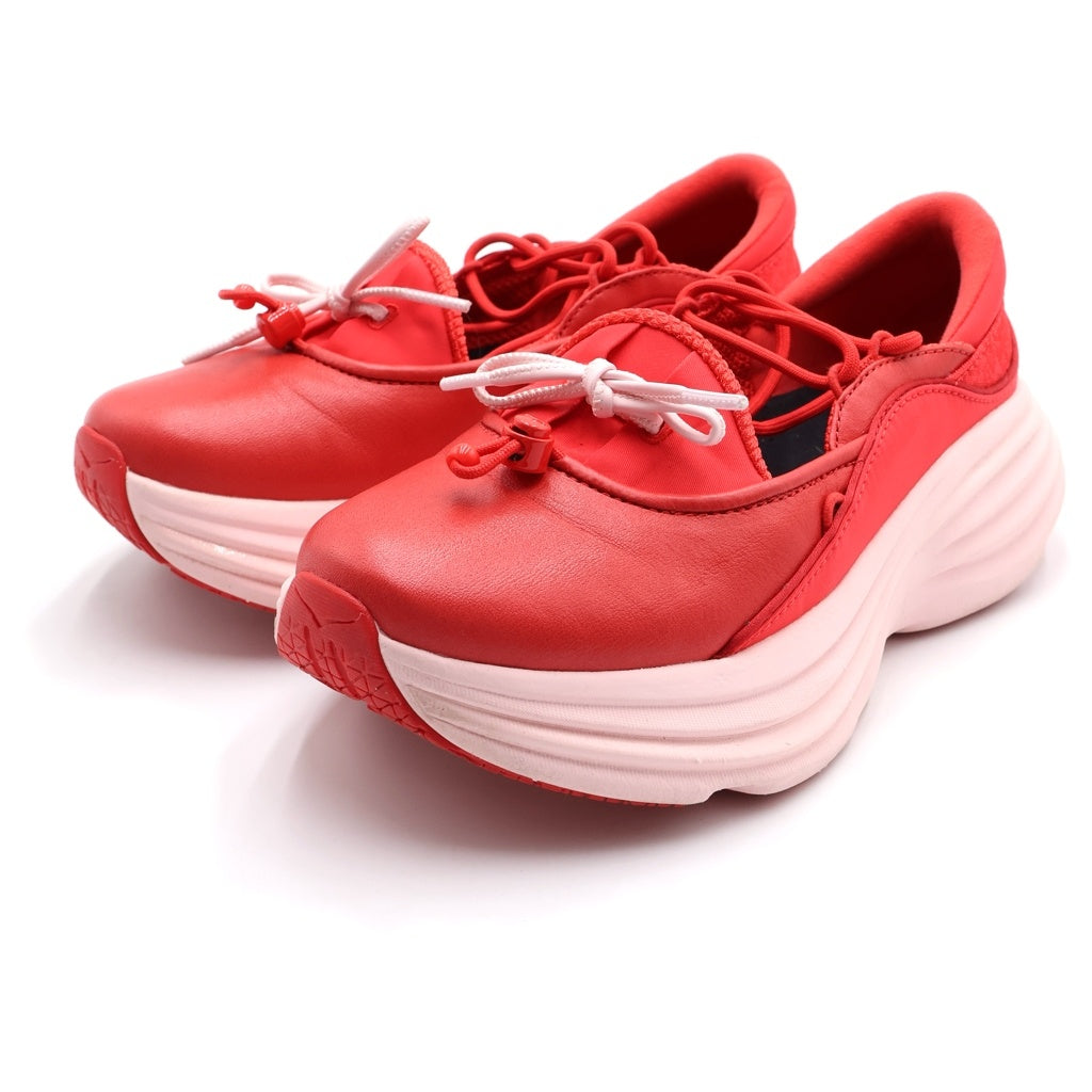 HOKA ONE ONE(ホカオネオネ) BONDI MARY JANE ボンダイ メリージェーン 1171546 ローカットスニーカー レッド/ピンク US6.5/23.5cm レディース