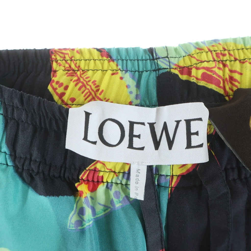 LOEWE(ロエベ) ×Paula's Ibiza シェルプリント シルク ドローストリングショーツ ハーフパンツ マルチ H616Y04X45 レディース