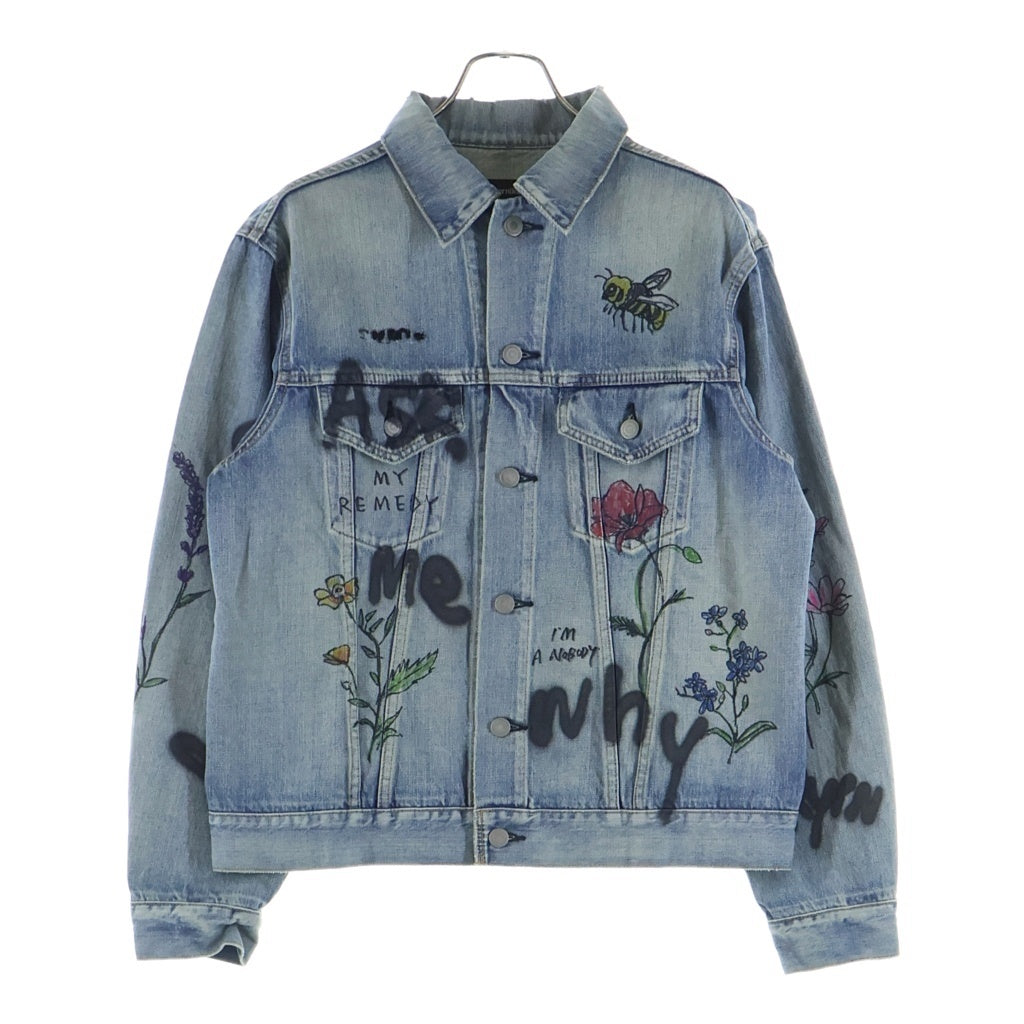 GUERNIKA(ゲルニカ) Graffiti Paint Denim Jacket グラフィック ペイント デニムジャケット インディゴ レディース