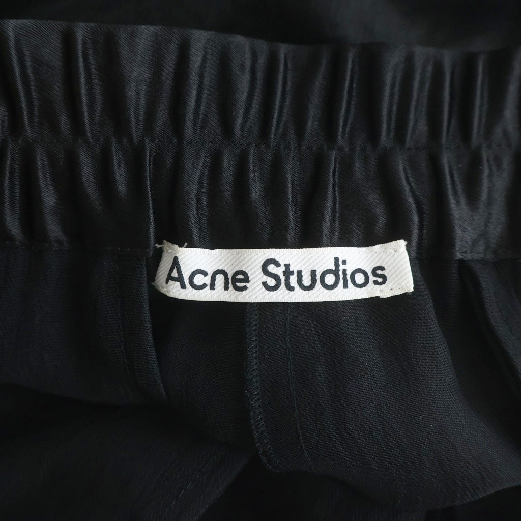 Acne Studios(アクネ ストゥディオズ) アセテート スラックスパンツ ブラック FN-WN-TROU000585 レディース