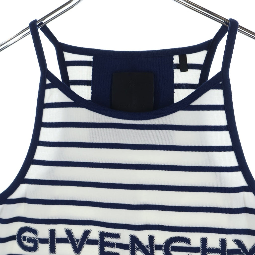 GIVENCHY(ジバンシィ) Fitted Tank Top フィッティド ボーダータンクトップ ホワイト/ブルー BW70CA3YF9 レディース
