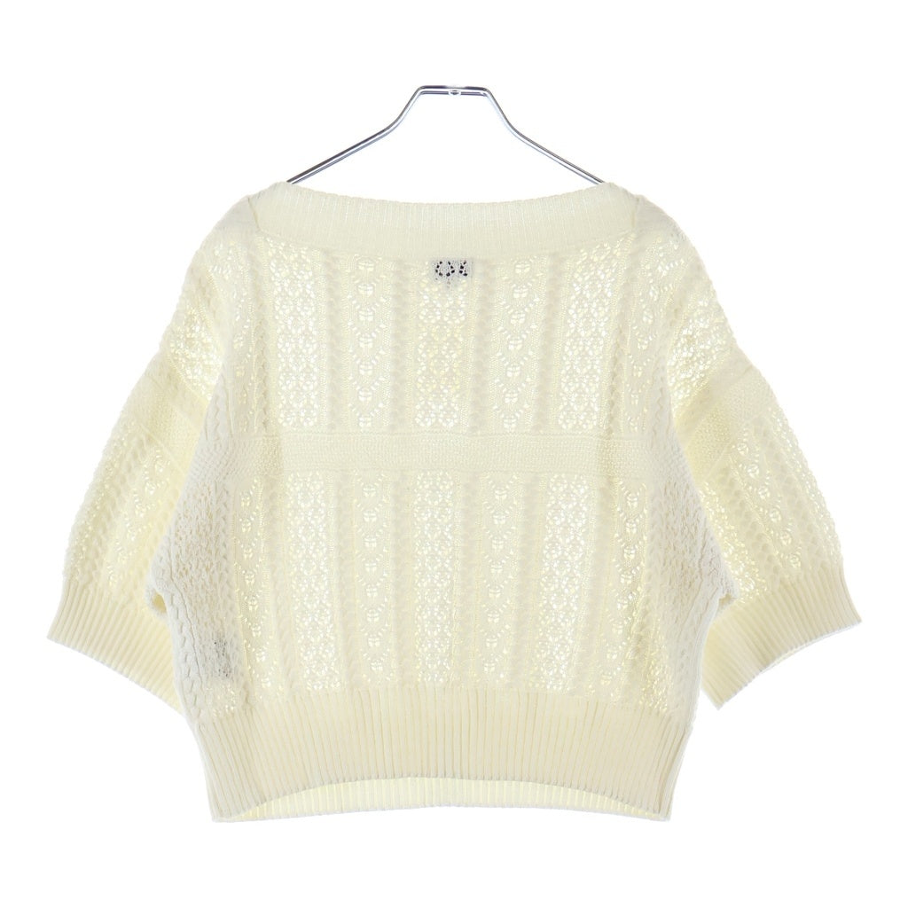 CHANEL(シャネル) 24SS ココマーク ココビーチ ニット 半袖ニットセーター ホワイト P76924K11083 レディース