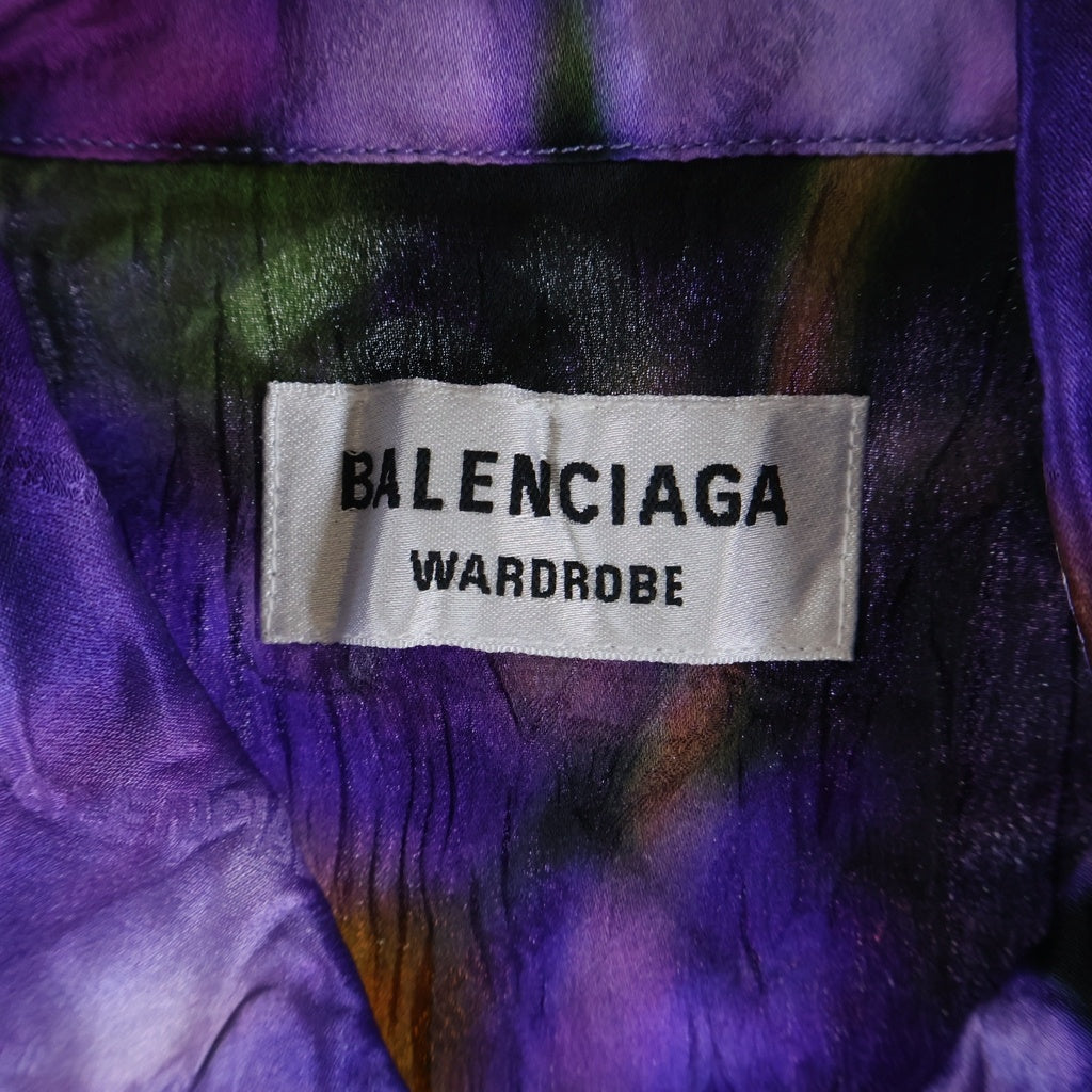 BALENCIAGA(バレンシアガ) フローラルプリント シルク 長袖シャツ マルチ 658956 TKLB4 レディース