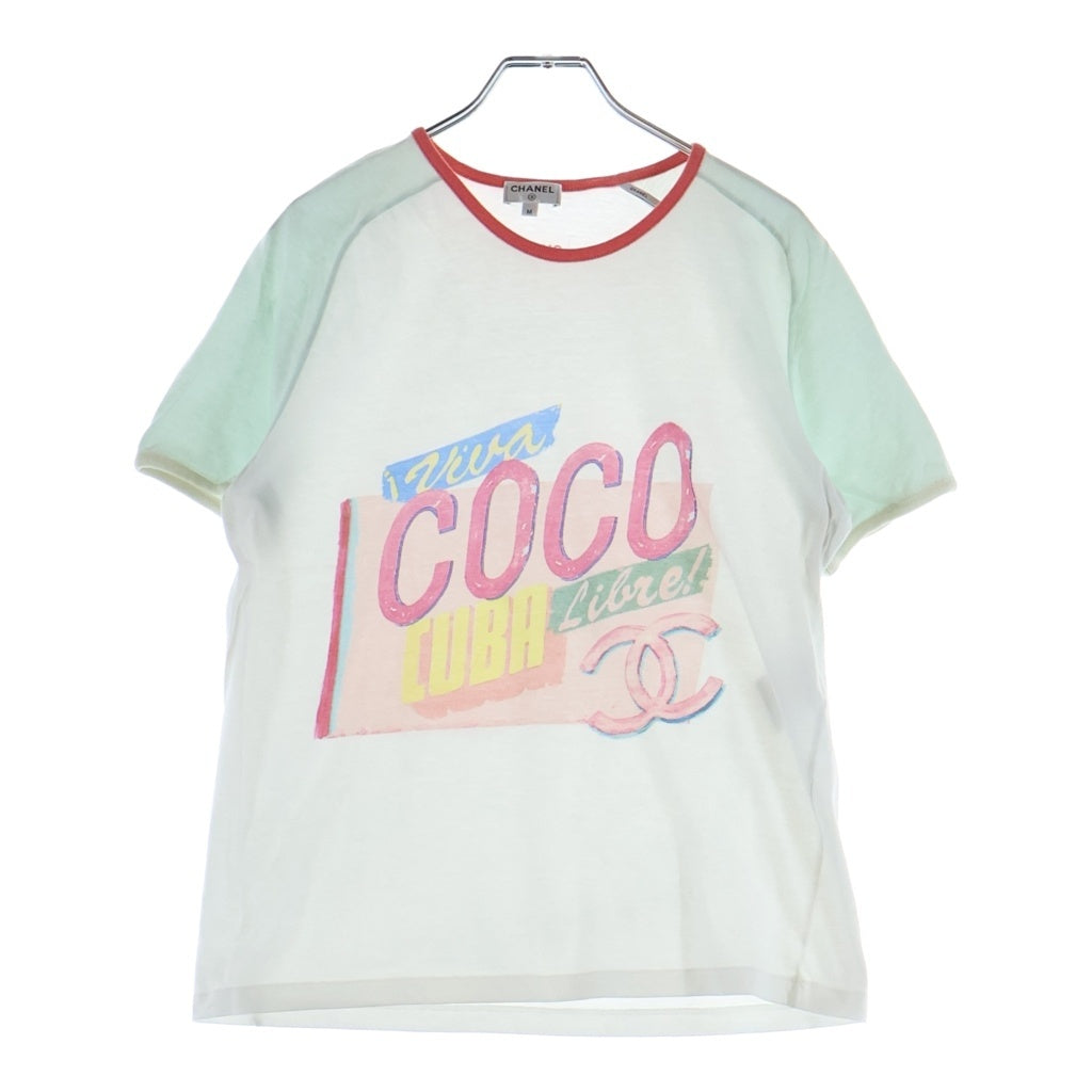 CHANEL(シャネル) COCO CUBA ココキューバ グラフィックロゴプリント 半袖Tシャツカットソー マルチ P55821K07323 レディース