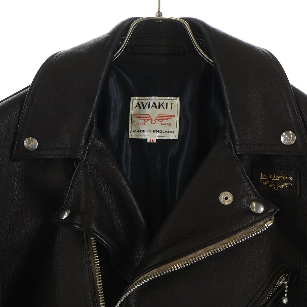 Lewis Leathers(ルイスレザー) ×THE REAL McCOY'S Cyclone 441 ザ リアルマッコイズ サイクロン ディアスキン ダブルライダース レザージャケット ブラック