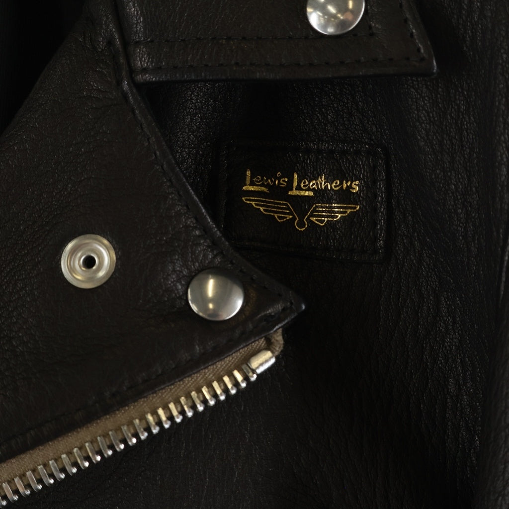 Lewis Leathers(ルイスレザー) ×THE REAL McCOY'S Cyclone 441 ザ リアルマッコイズ サイクロン ディアスキン ダブルライダース レザージャケット ブラック