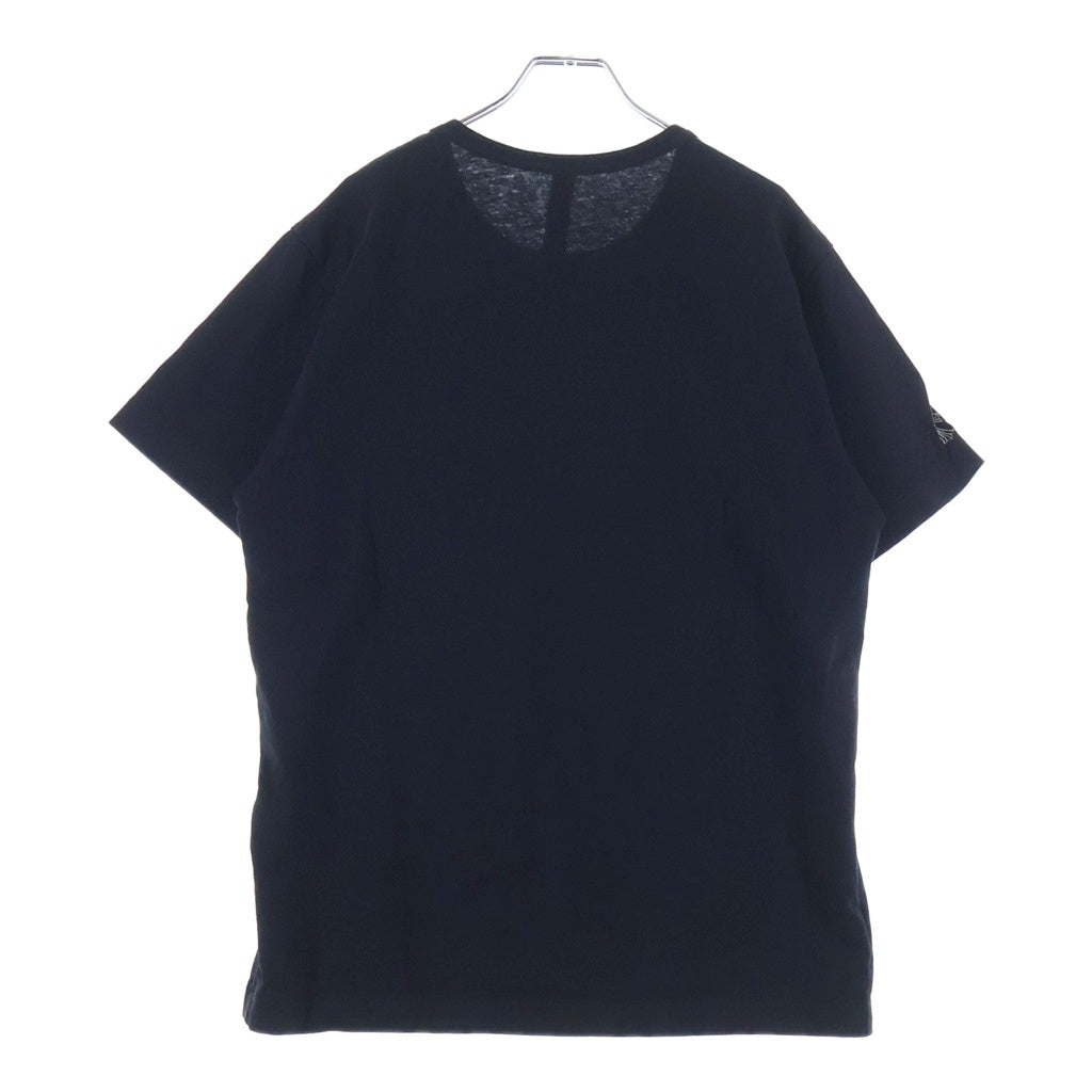 CHROME HEARTS(クロムハーツ) Y NOT Vertical Logo Cross Embroidery ワイノット ロゴ刺繍 ポケット半袖Tシャツカットソー ブラック