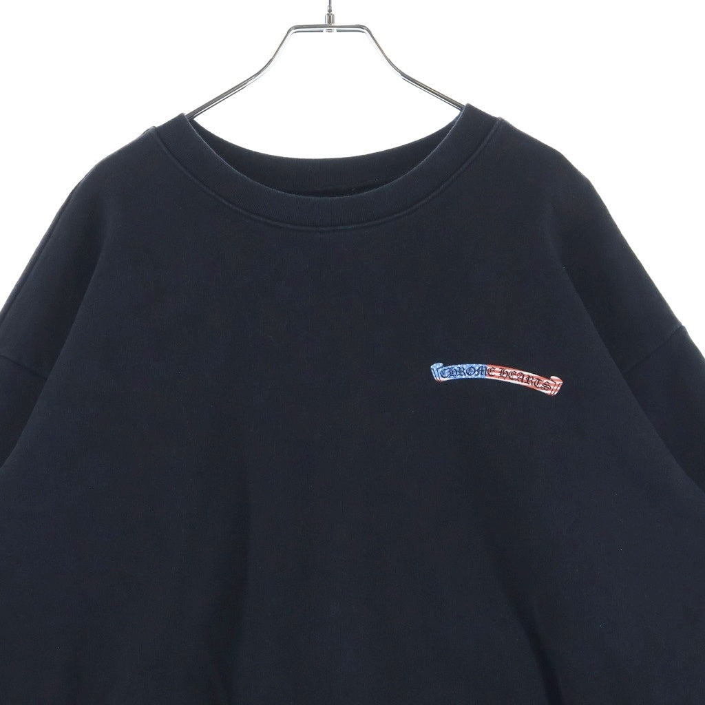 CHROME HEARTS(クロムハーツ) ×Matty Boy America Crewneck Sweatshirt マッティボーイ ロゴプリント クルーネック スウェットトレーナー ブラック