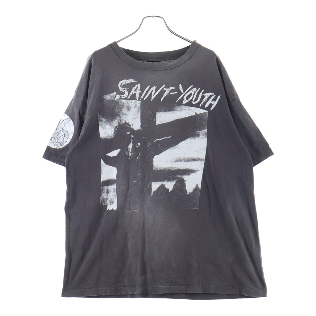 SAINT MICHAEL(セントマイケル) 22SS SS TEE MX6 グラフィックプリント 半袖Tシャツカットソー グレー SM-S22-0000-004
