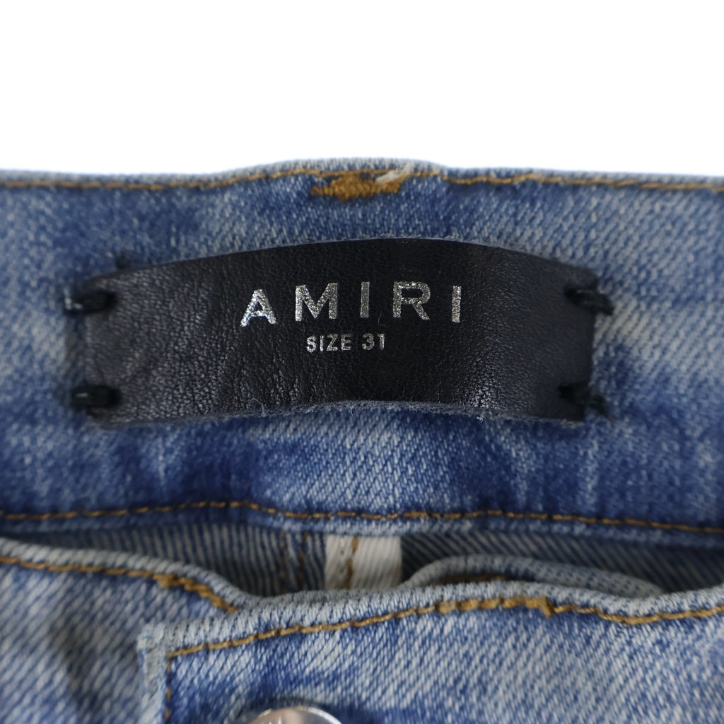 AMIRI(アミリ) ダメージ加工 ボタンフライ スキニーデニムパンツ インディゴ