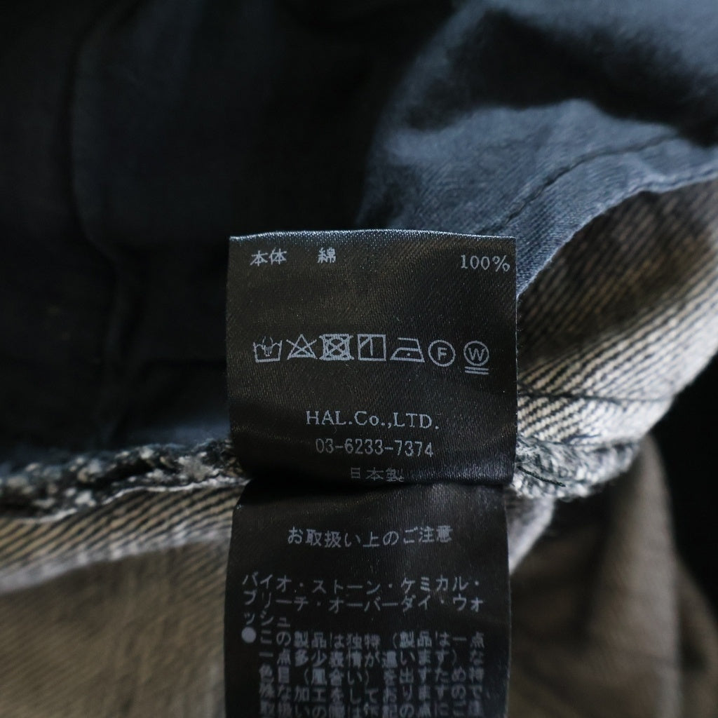 cvtvlist(カタリスト) ROYAL FLASH限定 カスタム ダブルロゴ クラッシュデニムパンツ ブラック 21FW0407