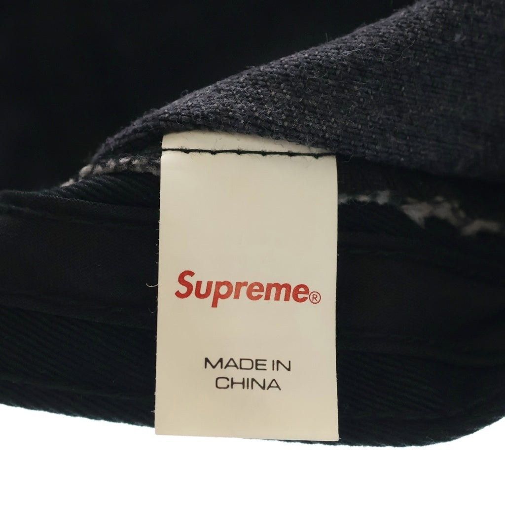 SUPREME(シュプリーム) 24SS Coated Denim Camp Cap デニム キャンプキャップ 帽子 ブラック