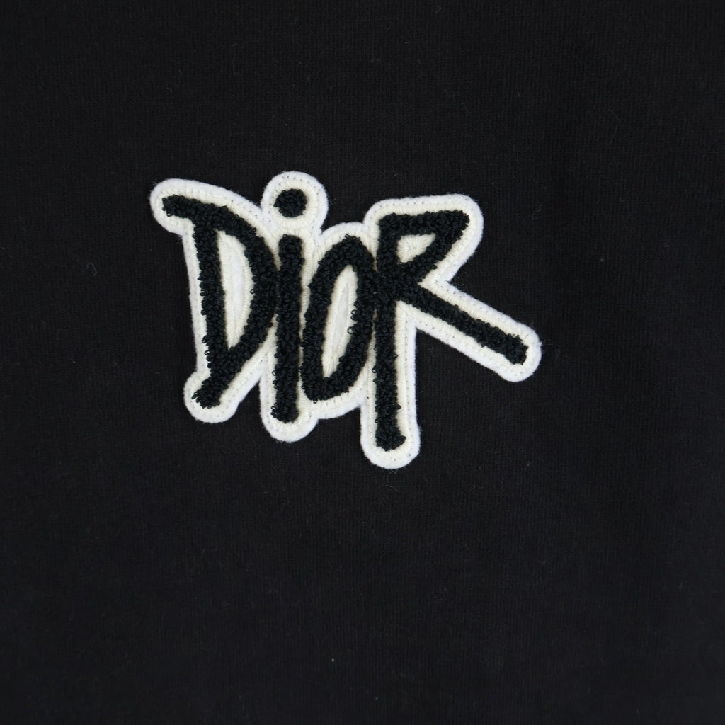 DIOR(ディオール) 20SS ×Shawn Stussy フロントロゴ刺繍半袖カットソー 半袖Tシャツ 033J625I0554 ブラック