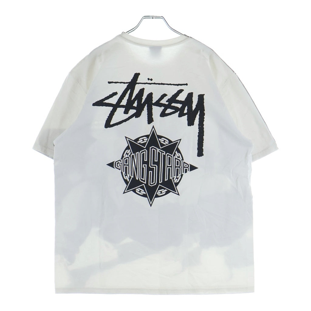 STUSSY(ステューシー) 23SS ×GANG STARR Tee プリント半袖カットソー 半袖Tシャツ ホワイト