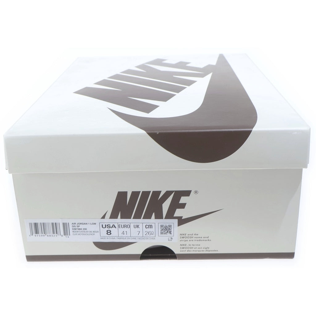 NIKE(ナイキ) ×TRAVIS SCOTT AIR JORDAN 1 LOW OG DM7866-200 トラヴィススコット エアジョーダン 1 リバース オリーブ ローカットスニーカー US8/26.0cm