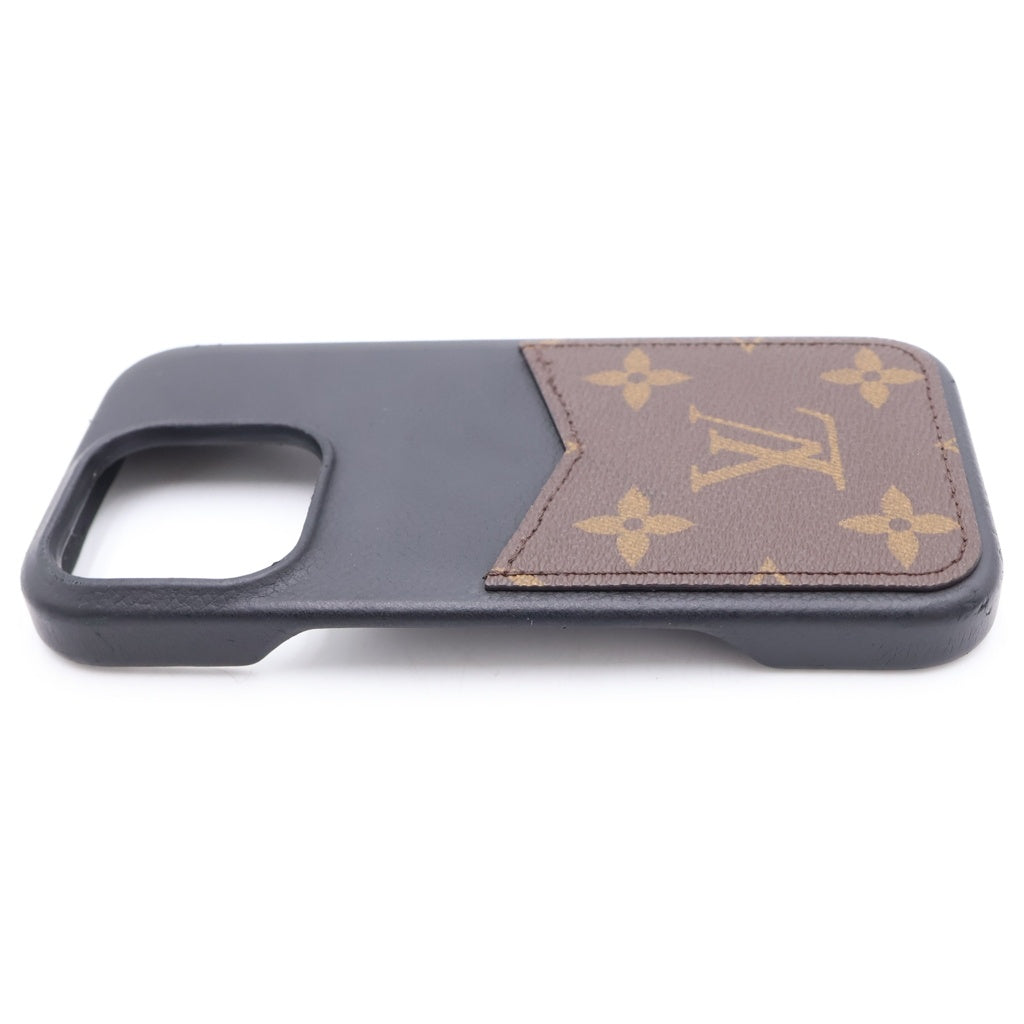 LOUIS VUITTON(ルイヴィトン) モノグラム バンパー iPhone16 Pro レザー アイフォンケース スマホケース ブラウン/ブラック M12551