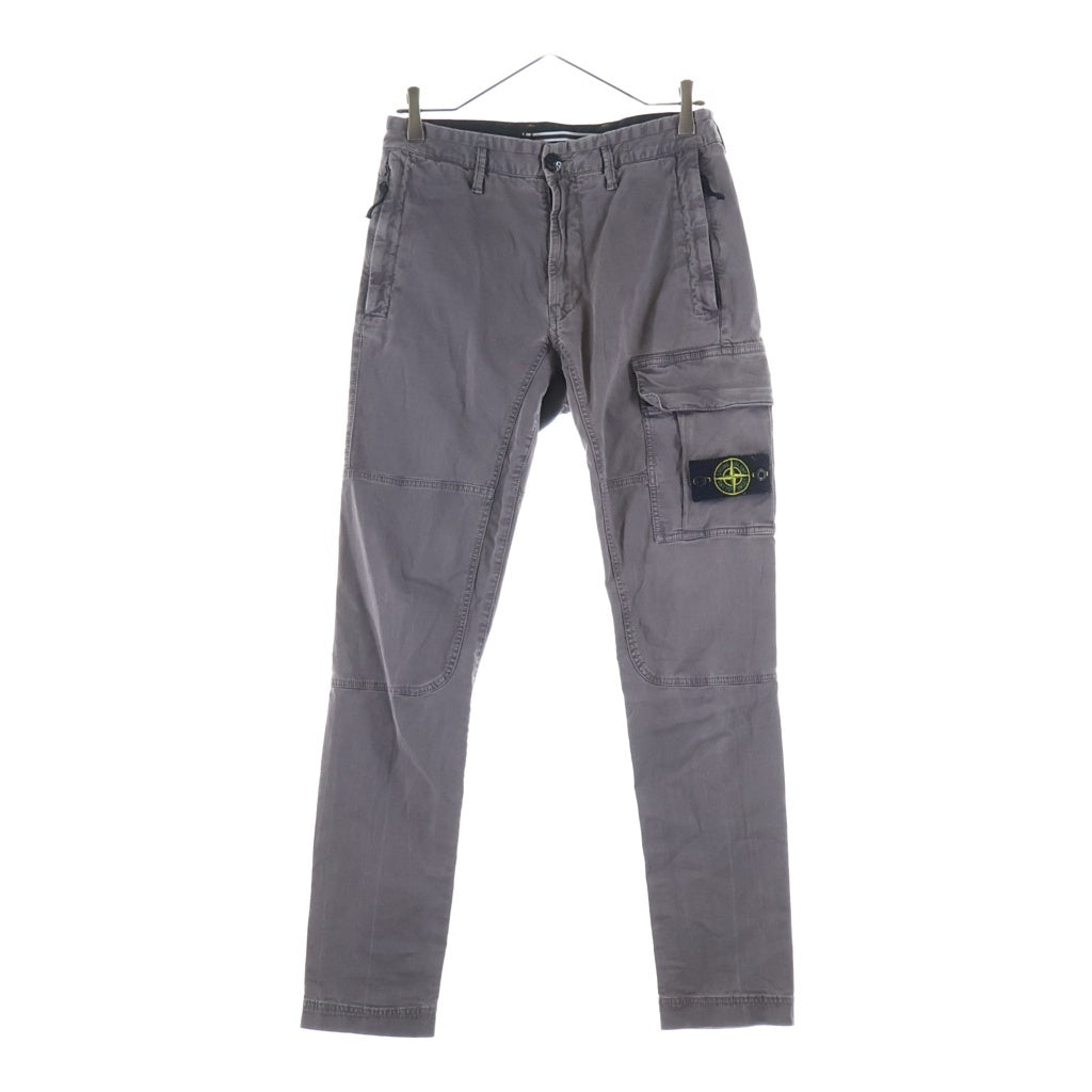 STONE ISLAND(ストーンアイランド) Straight-Leg Cargo Trousers ロゴワッペン カーゴパンツ パープル 741530504 741530504