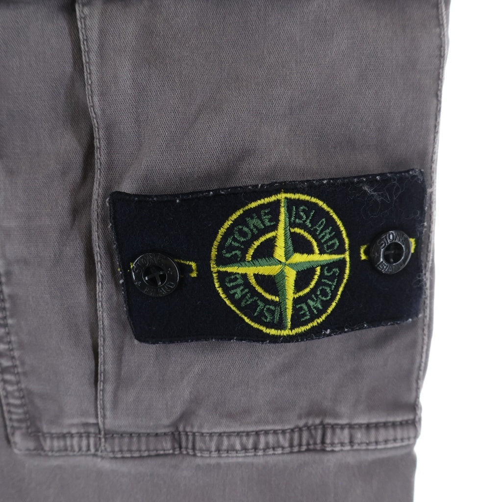 STONE ISLAND(ストーンアイランド) Straight-Leg Cargo Trousers ロゴワッペン カーゴパンツ パープル 741530504 741530504