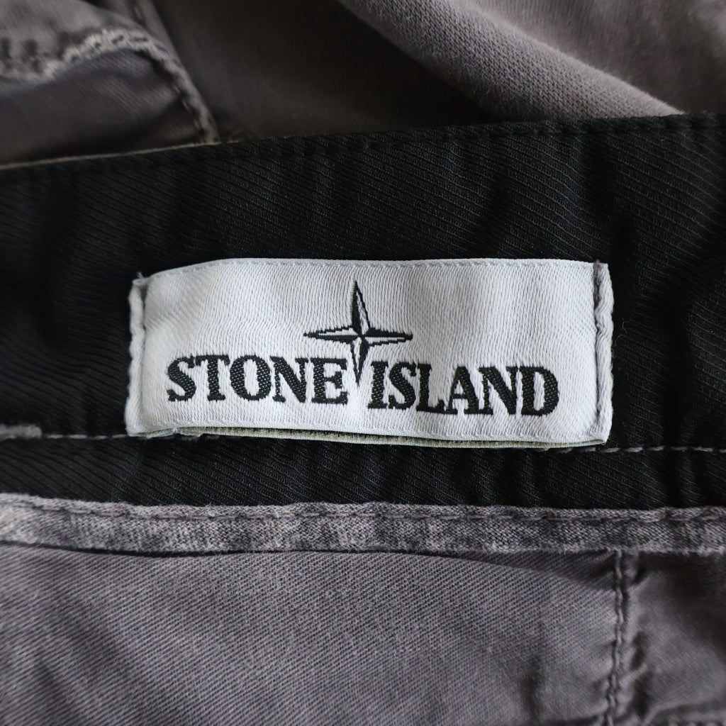 STONE ISLAND(ストーンアイランド) Straight-Leg Cargo Trousers ロゴワッペン カーゴパンツ パープル 741530504 741530504