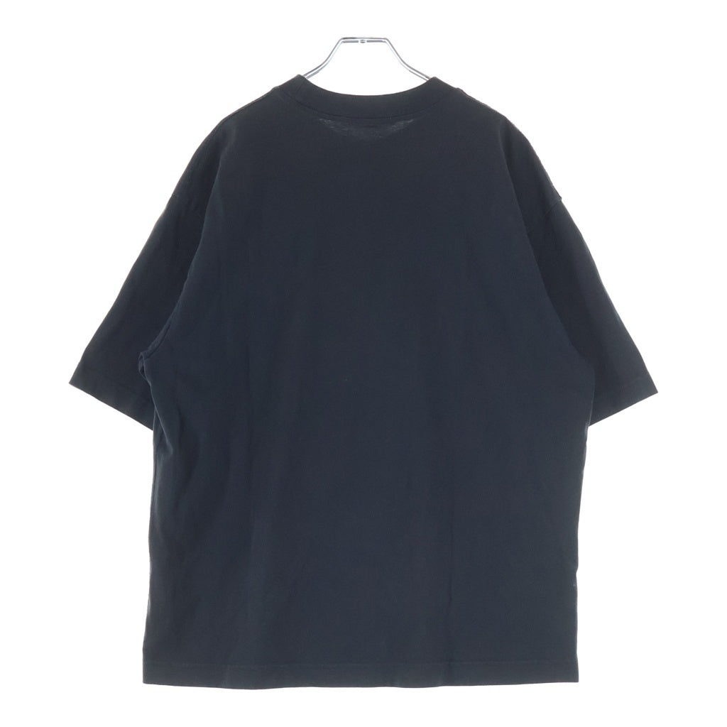 Acne Studios(アクネ ストゥディオズ) リラックスフィット スタンプロゴ 半袖Tシャツカットソー ブラック FN-MIN-TSHI000353