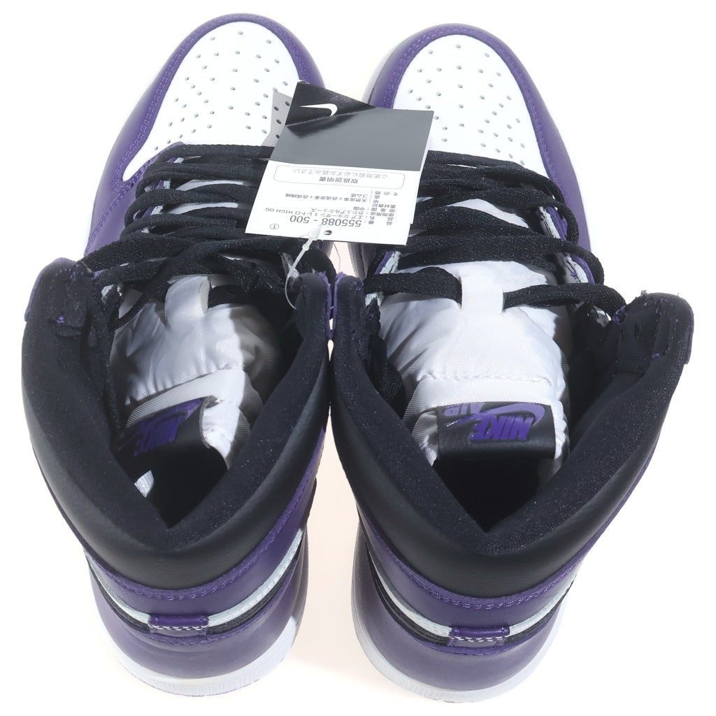 NIKE(ナイキ) AIR JORDAN 1 RETRO HIGH OG COURT PURPLE 555088-500 エアジョーダン1 レトロ コートパープル ハイカットスニーカー ホワイト/パープル US8.5/26.5cm
