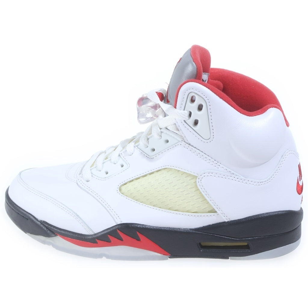 NIKE(ナイキ) AIR JORDAN 5 RETRO OG FIRE RED エアジョーダン レトロ ファイアレッド ハイカットスニーカー ホワイト/レッド US9.5/27.5cm DA1911-102