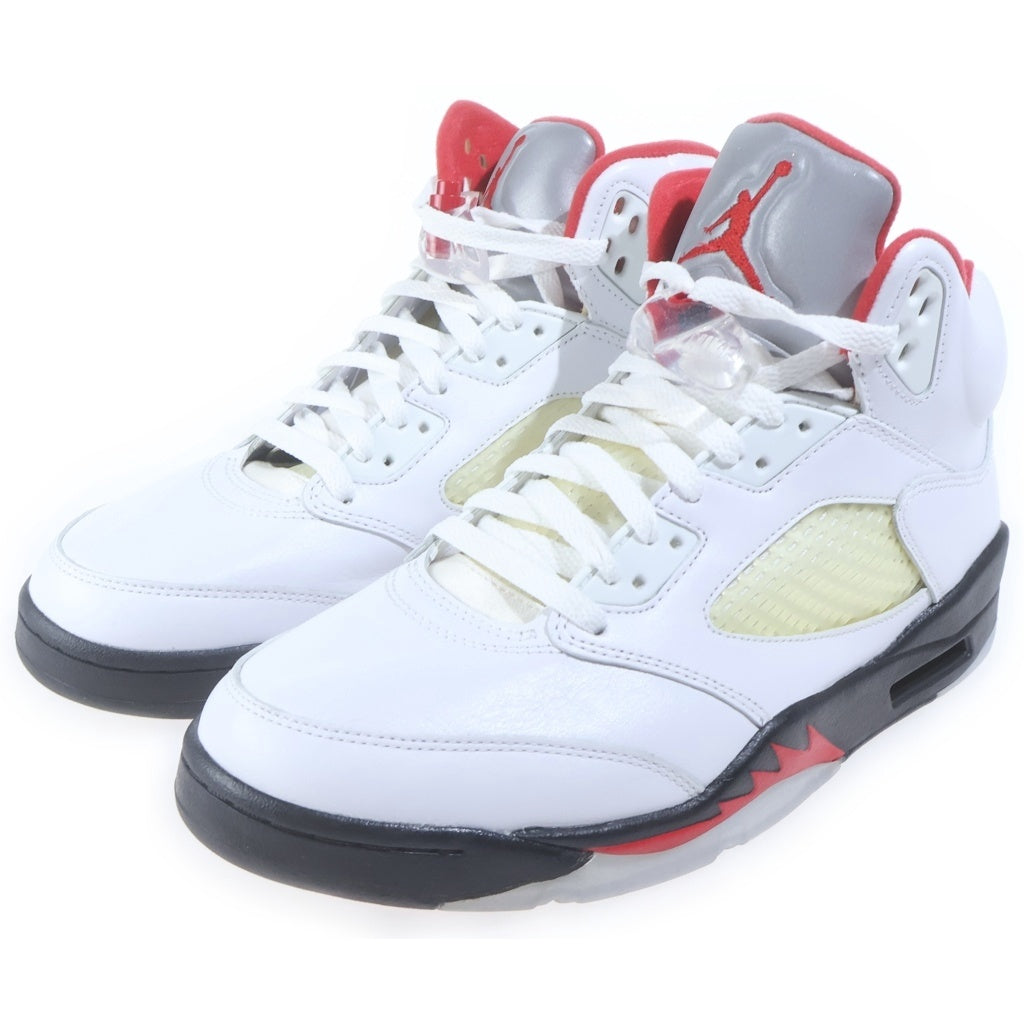 NIKE(ナイキ) AIR JORDAN 5 RETRO OG FIRE RED エアジョーダン レトロ ファイアレッド ハイカットスニーカー ホワイト/レッド US9.5/27.5cm DA1911-102