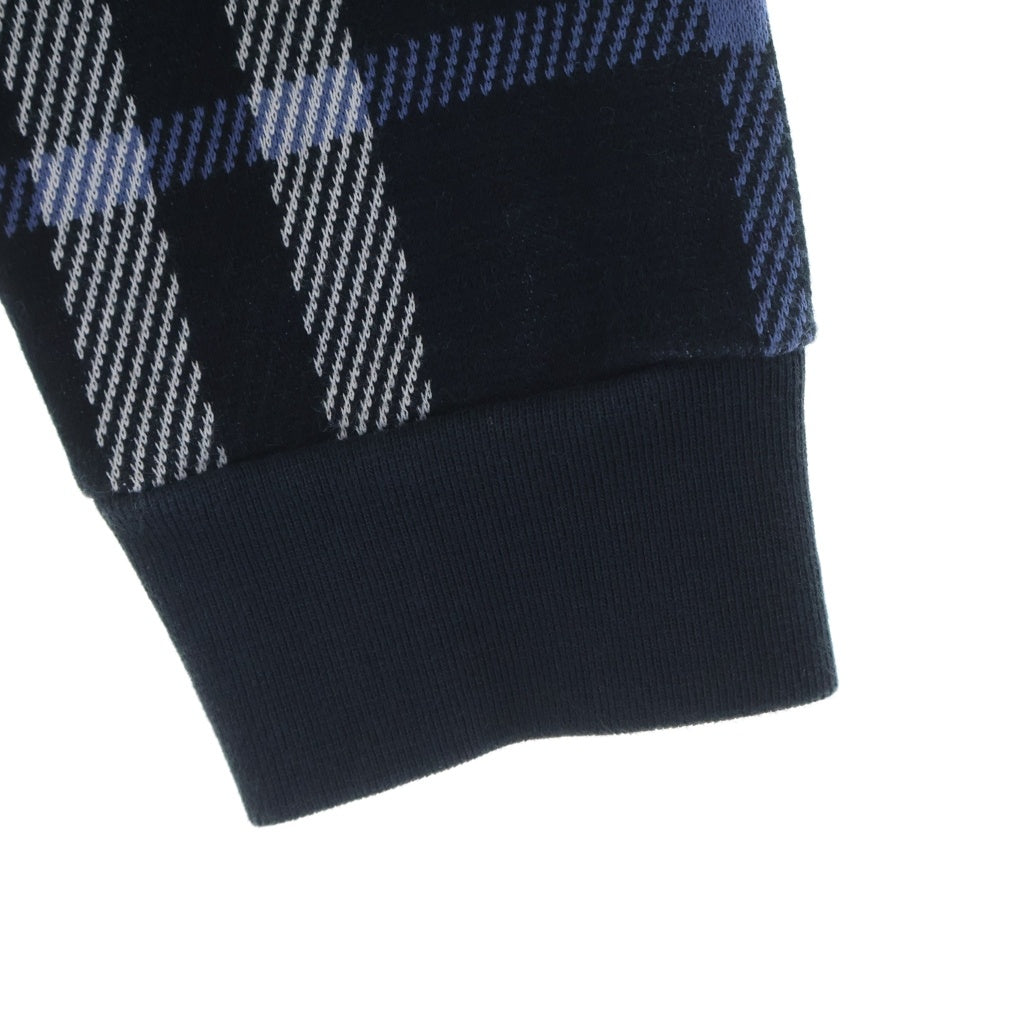 BURBERRY(バーバリー) CHECK COTTON JACQUARD HOODIE チェック コットンジャガード フーディー パーカー ネイビー 8070669 B3421