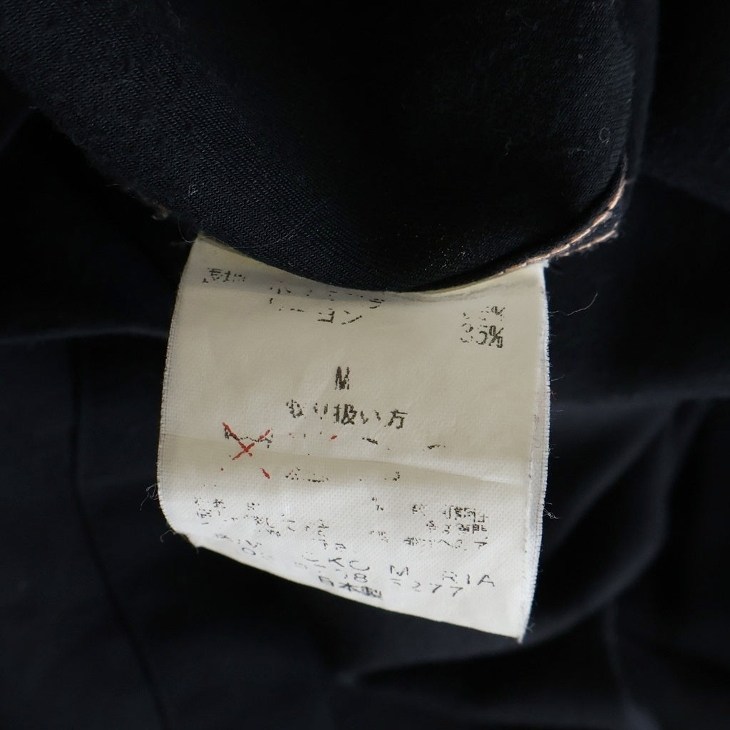 WACKO MARIA(ワコマリア) スカル刺繍 レーヨン オープンカラー長袖シャツ ブラック