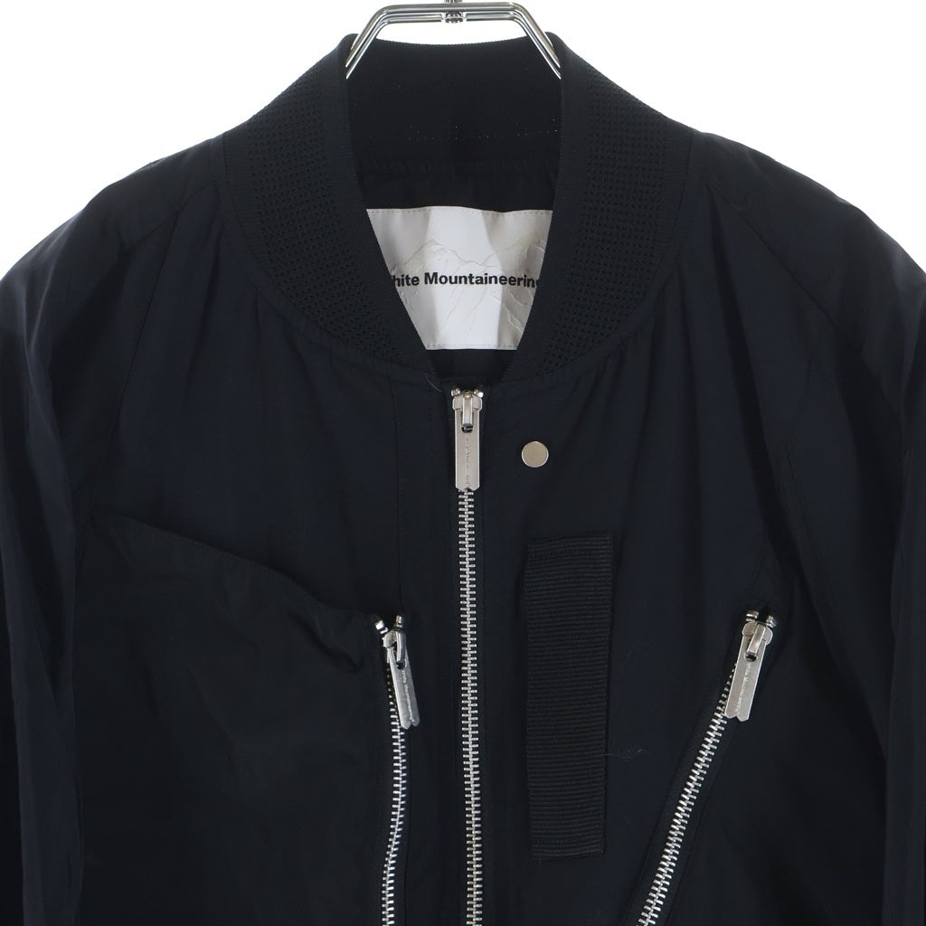 White Mountaineering(ホワイトマウンテニアリング) ASYMMETRY FLIGHTJACKET アシンメトリー フライトジャケット ブラック WM2571201