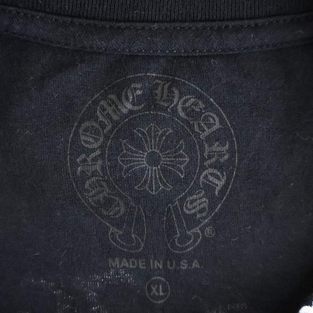 CHROME HEARTS(クロムハーツ) NECK LOGO BACK CRS S/S TEE ネックロゴ バッククロス プリント 半袖Tシャツ カットソー ブ