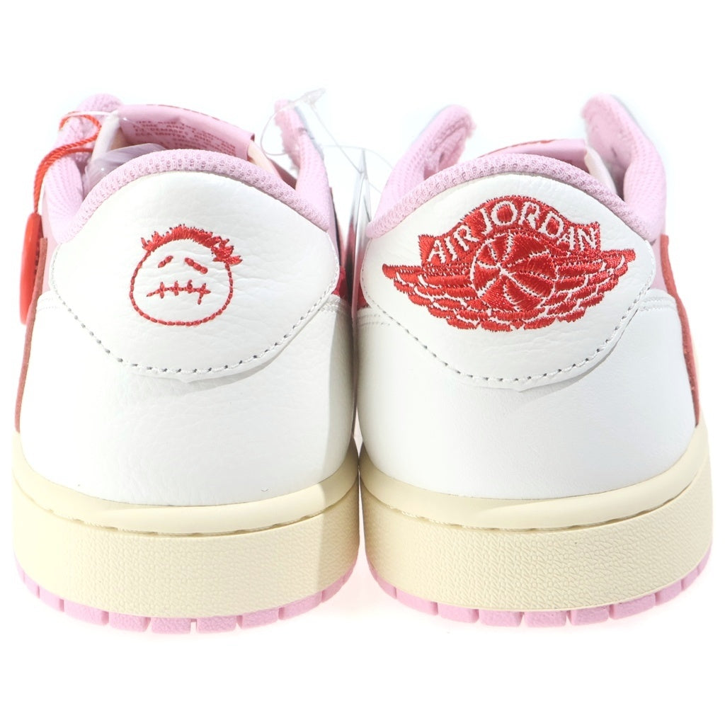 NIKE(ナイキ) ×Travis Scott AIR JORDAN 1 RETRO LOW Sail Tropical Pink エアジョーダン1 レトロ OG セイル トロピカルピンク ローカットスニーカー US10.5/28.5cm IQ7604-101