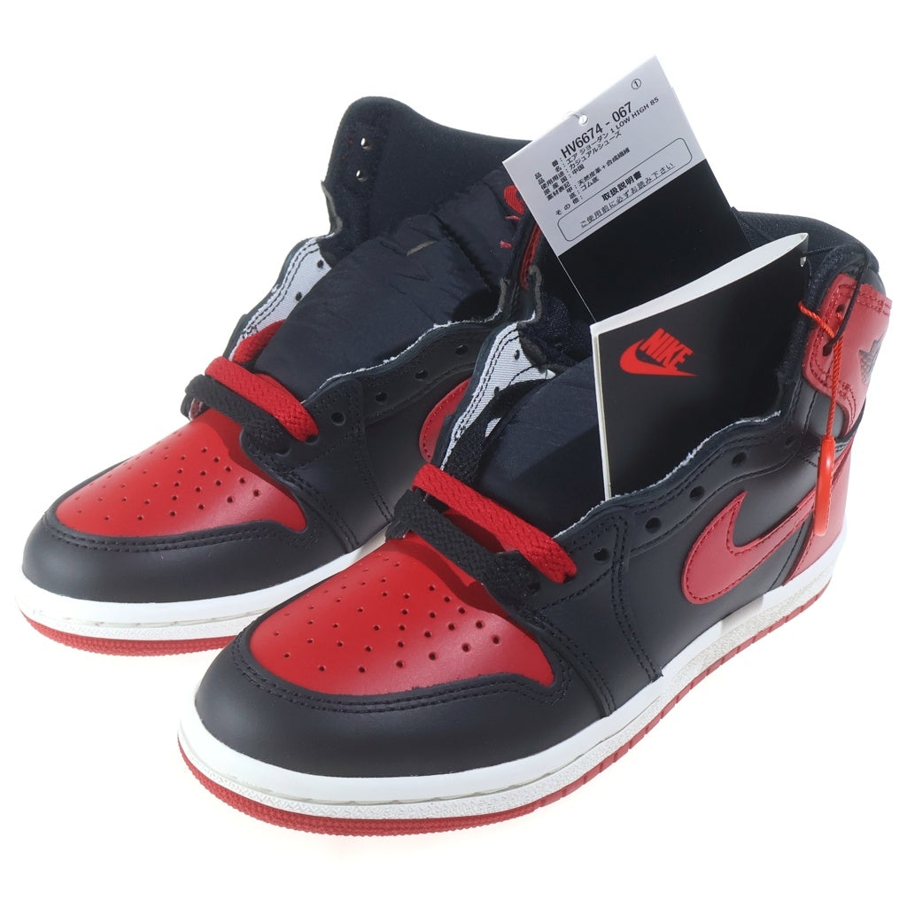 NIKE(ナイキ) AIR JORDAN HIGH 85 BRED 2025 エアジョーダン 1 ブレッド ハイカットスニーカー レディース US5/23.5cm レッド/ブラック HV6674-067