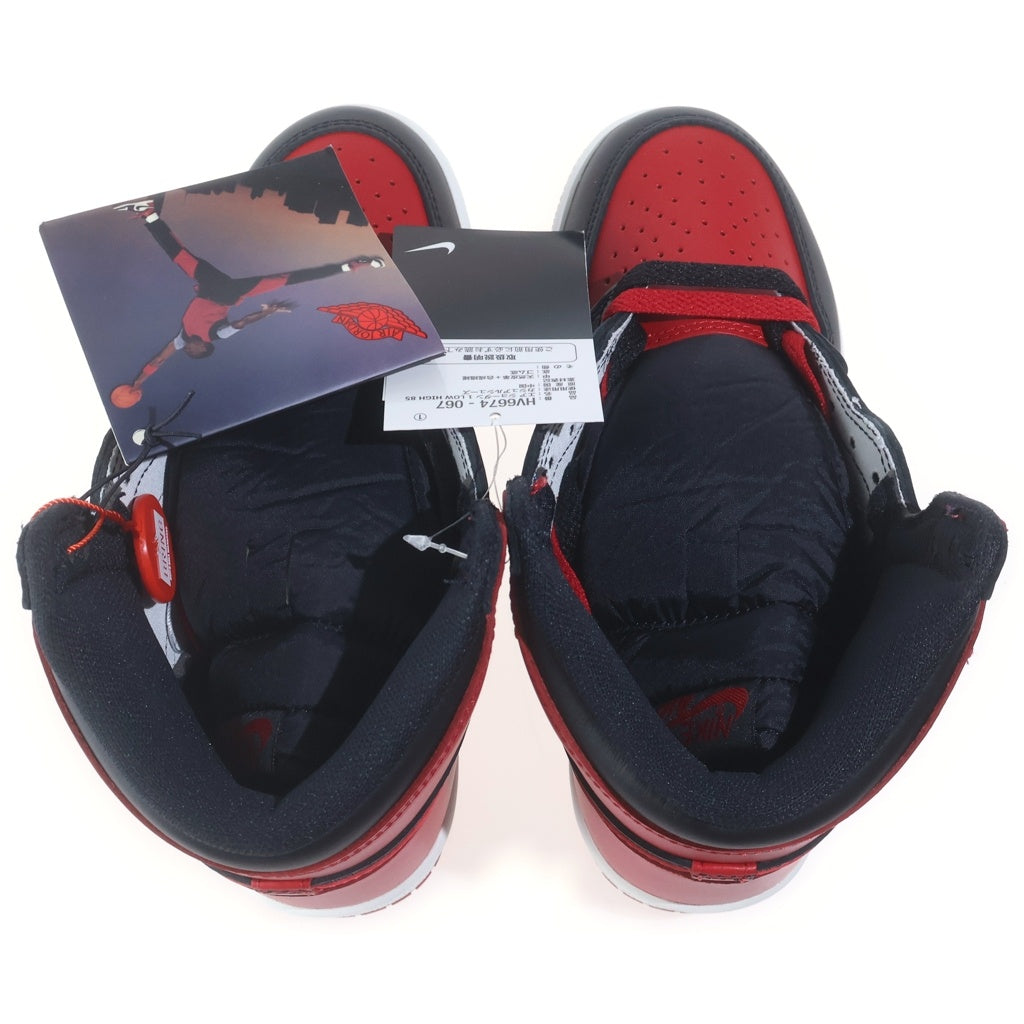 NIKE(ナイキ) AIR JORDAN HIGH 85 BRED 2025 エアジョーダン 1 ブレッド ハイカットスニーカー レディース US5/23.5cm レッド/ブラック HV6674-067