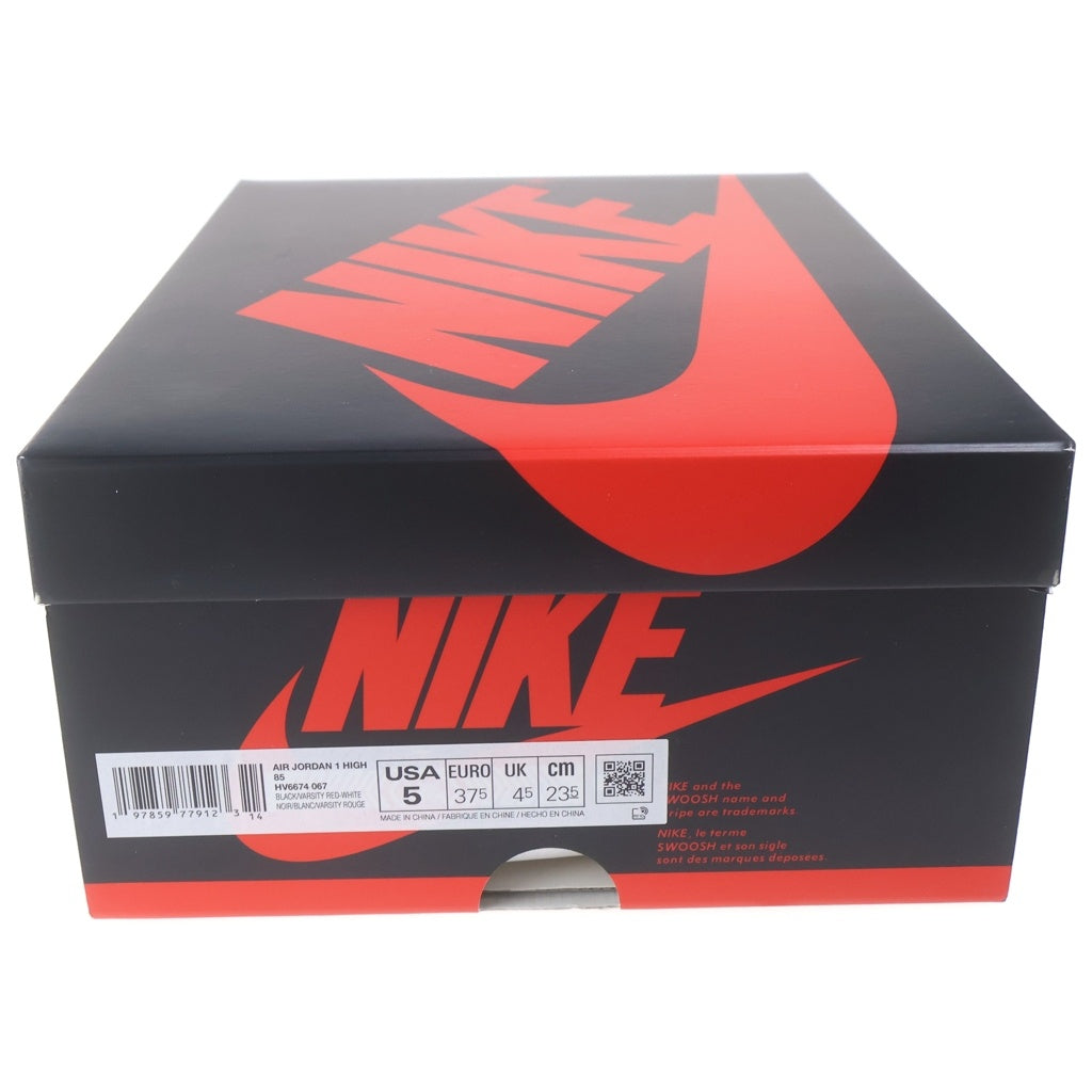 NIKE(ナイキ) AIR JORDAN HIGH 85 BRED 2025 エアジョーダン 1 ブレッド ハイカットスニーカー レディース US5/23.5cm レッド/ブラック HV6674-067