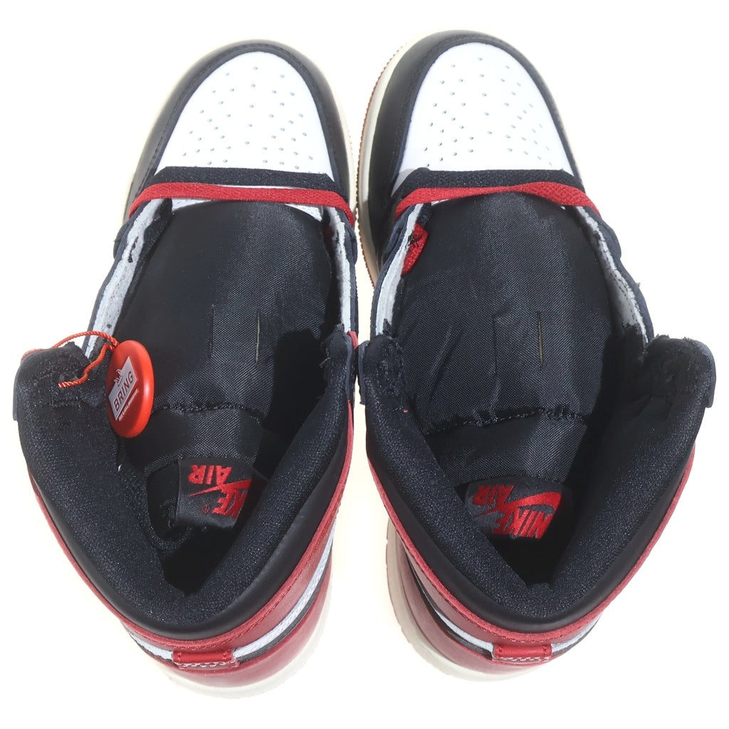 NIKE(ナイキ) GS AIR JORDAN 1 RETRO HIGH OG Black Toe Reimagined エアジョーダンワン ブラックトゥリイマジンド ハイカットスニーカー US4Y/23cm FD1437-106