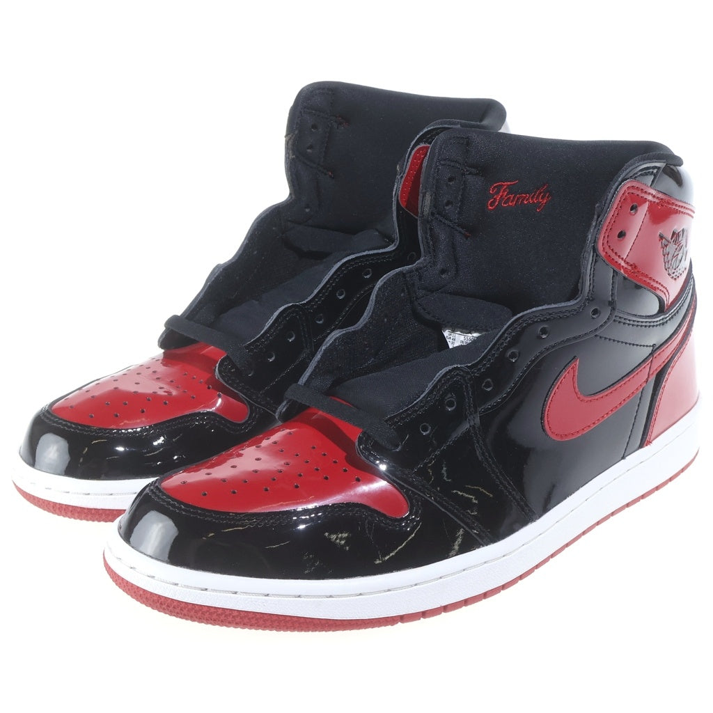 NIKE(ナイキ) AIR JORDAN 1 RETRO HIGH OG PATENT BRED 555088-063 エアジョーダン1 レトロ パテント ブレッド ハイカットスニーカー ブラック/レッド US12/30cm