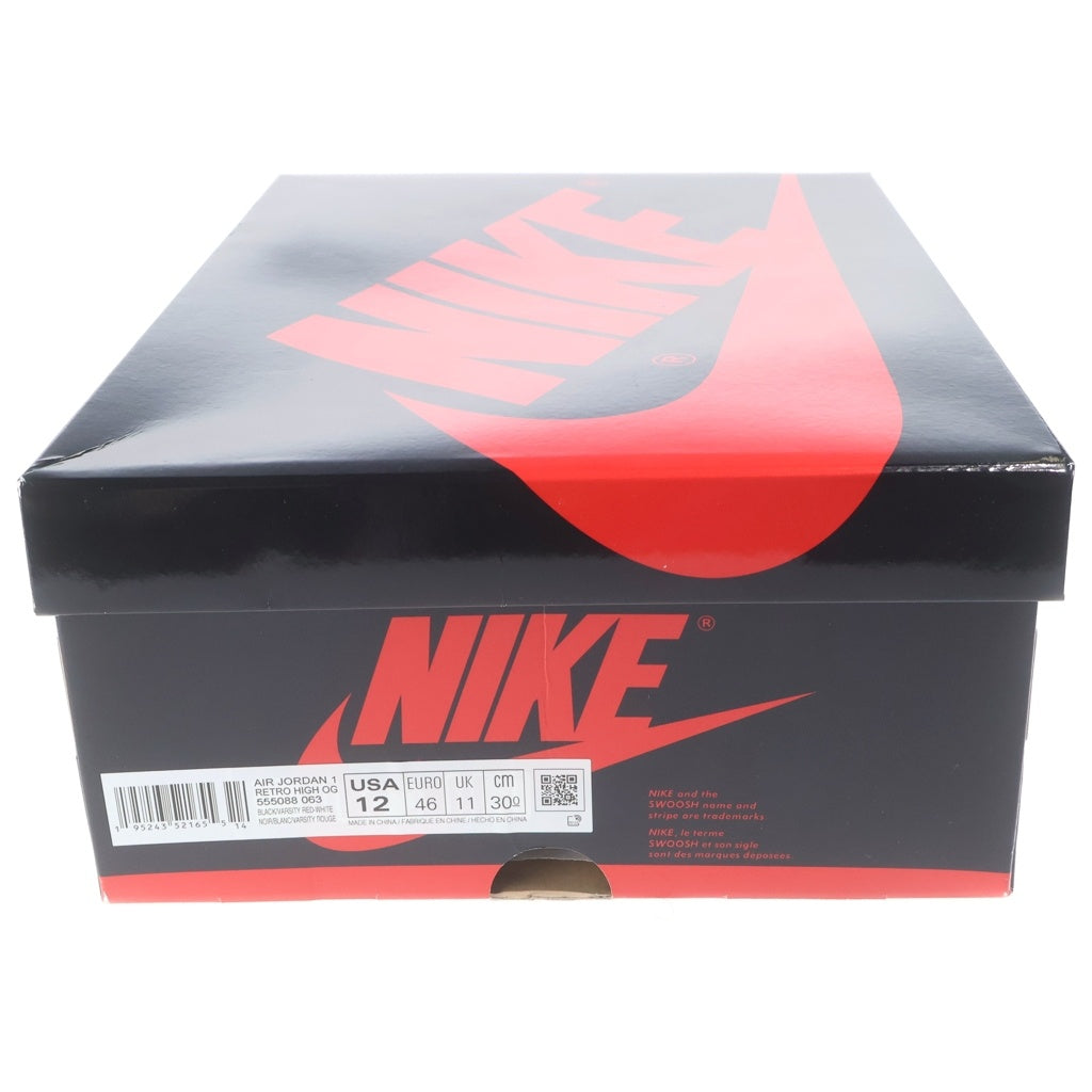 NIKE(ナイキ) AIR JORDAN 1 RETRO HIGH OG PATENT BRED 555088-063 エアジョーダン1 レトロ パテント ブレッド ハイカットスニーカー ブラック/レッド US12/30cm